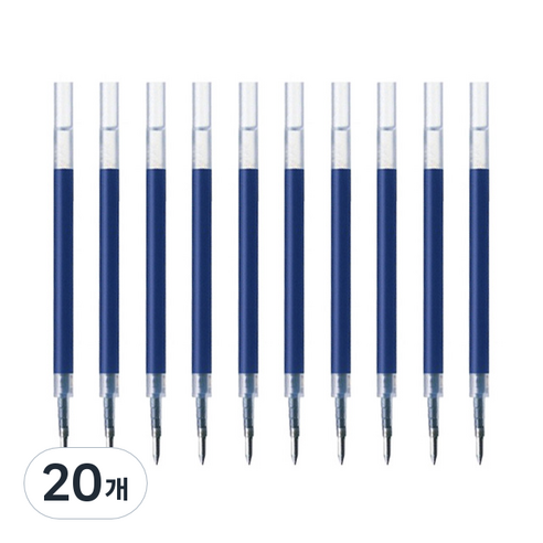 제브라 젤잉크펜 리필심 JF 0.38mm, 블루, 20개