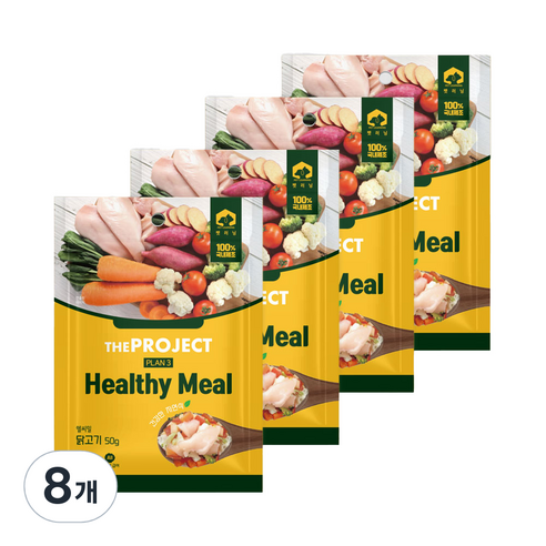 펫러닝 강아지 더프로젝트 헬씨밀 닭 PLAN3 간식, 50g, 8개, 닭고기