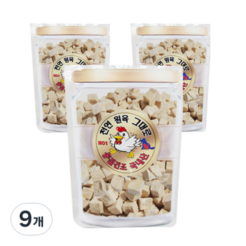 수제명가 강아지 동결건조 통순살 트릿 40g, 9개, 닭가슴살