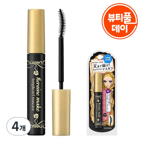 히로인메이크 롱앤컬 마스카라 P 6g, 딥블랙, 4개