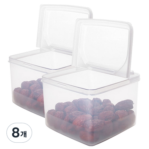 나카야 스탠딩 캐니스터 밀폐용기, 1.3L, 8개