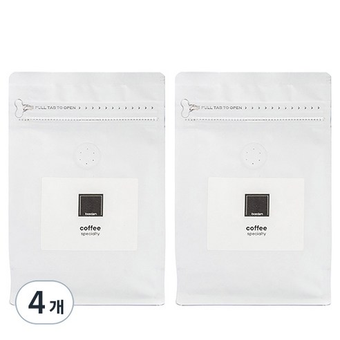 보에담 커머셜 베트남 로부스타 G1 SC-18 원두 커피, 200g, 4개, 홀빈(분쇄안함)
