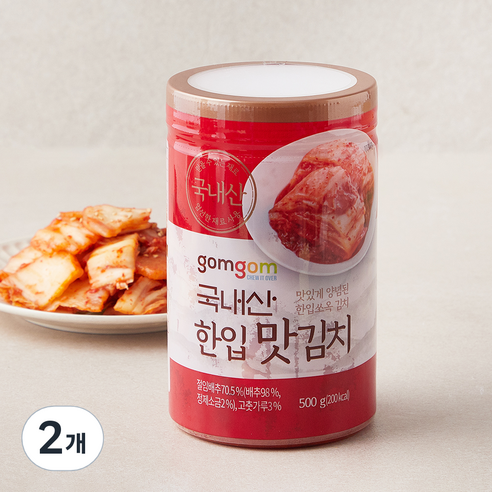 곰곰 국내산 한입 맛김치, 500g, 2개