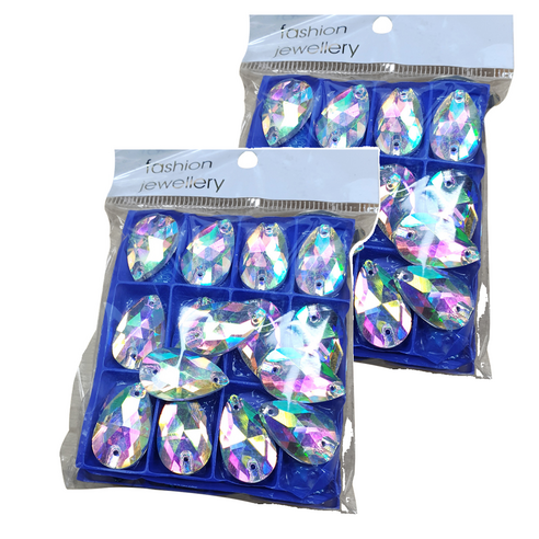 비즈라이프 쏘온스톤 물방울 22 x 13 mm 25p, 22*13mm  25개, 2개