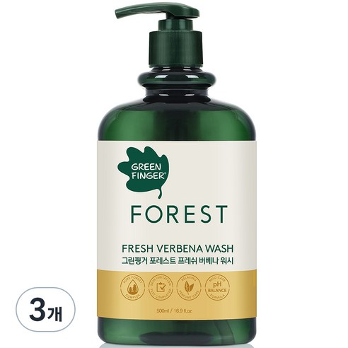 그린핑거 포레스트 프레쉬 버베나 워시, 3개, 500ml