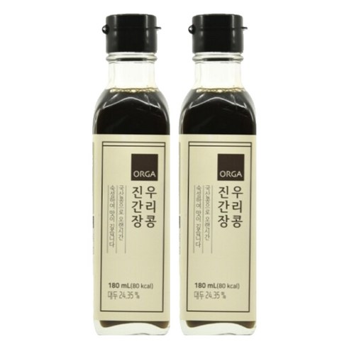 올가홀푸드 우리콩 진간장, 180ml, 2개