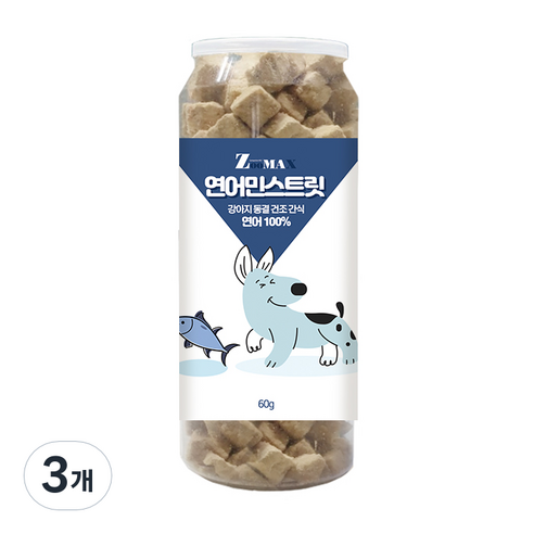 쥬맥스 연어민스 트릿 60g, 연어맛, 3개