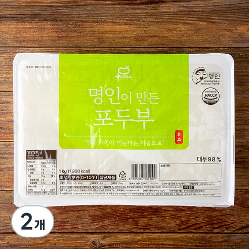 한둘 명인이 만든 포두부, 1kg, 2개