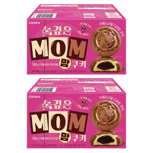 크라운 속깊은 맘쿠키, 108g, 2개