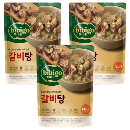 비비고 갈비탕, 400g, 3개
