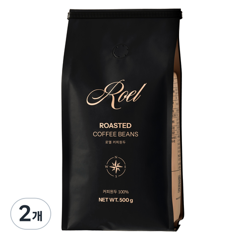로엘 에티오피아 커피 원두, 2개, 500g, 홀빈(분쇄안함)