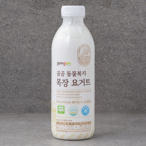 곰곰 동물복지 목장 요거트, 1개, 750ml