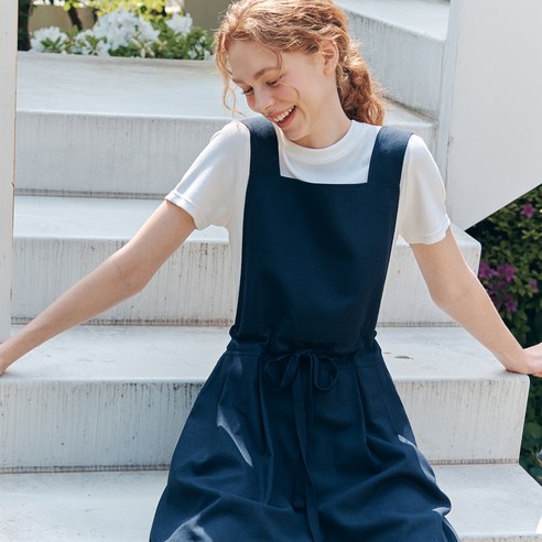 제로스트릿 리넨 오버롤 딘트