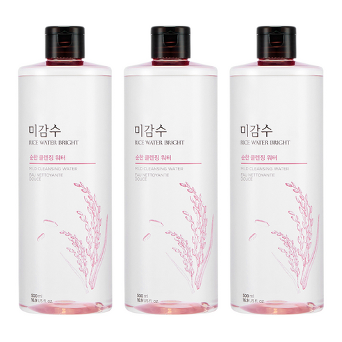미감수 브라이트 순한 클렌징 워터, 500ml, 3개