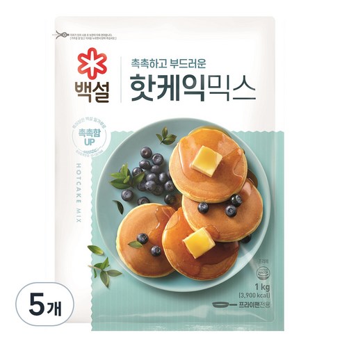 백설 핫케익믹스, 1kg, 5개