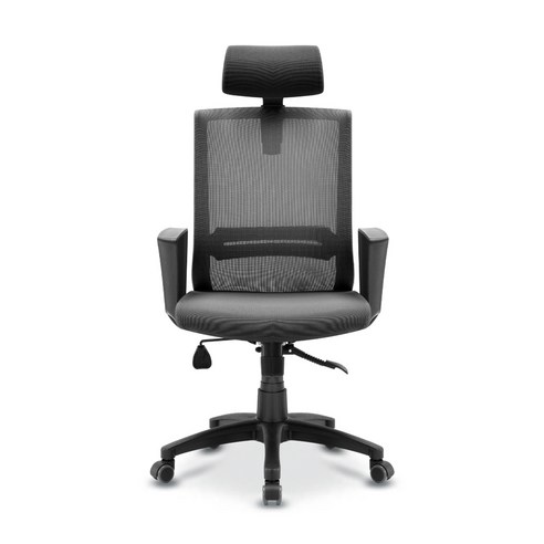 체어포커스 컴즈 C206BK 블랙바디 메쉬 의자, 등판:블랙, 머리+방석:블랙