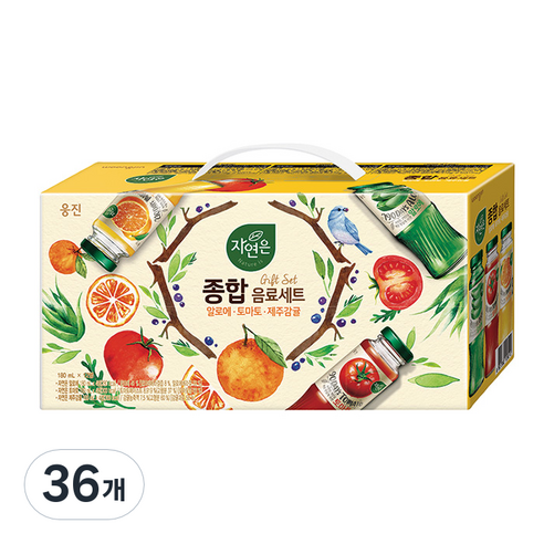 자연은 종합음료세트, 180ml, 36개