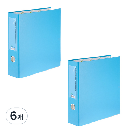에코청운 에코 D링 바인더 파일 7cm 3공, 하늘, 6개