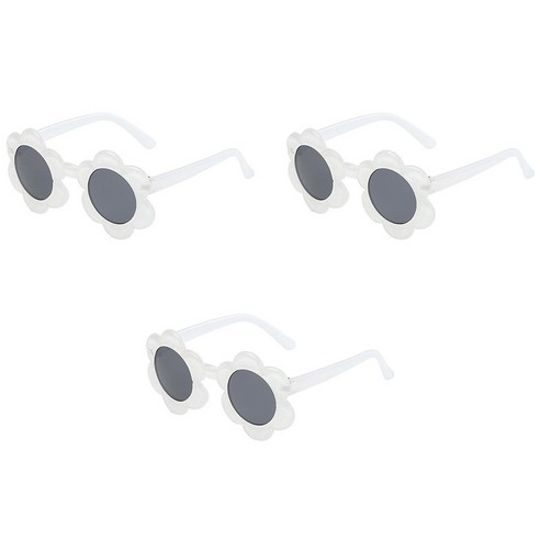 알로데 미니 해바라기 액세서리 안경, TYPE09화이트B, 3개