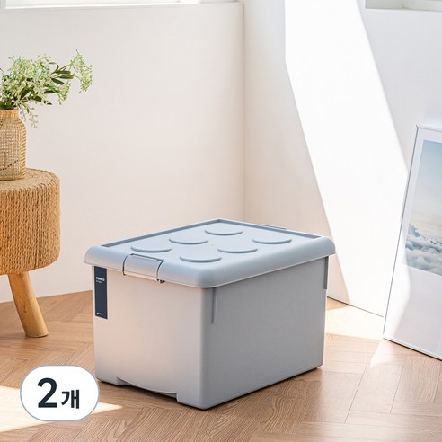 프랑코홈 국내 제조 리빙박스, 그레이, 62L, 2개