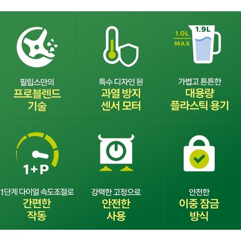 효율적이고 사용하기 쉬운 필립스 블렌더