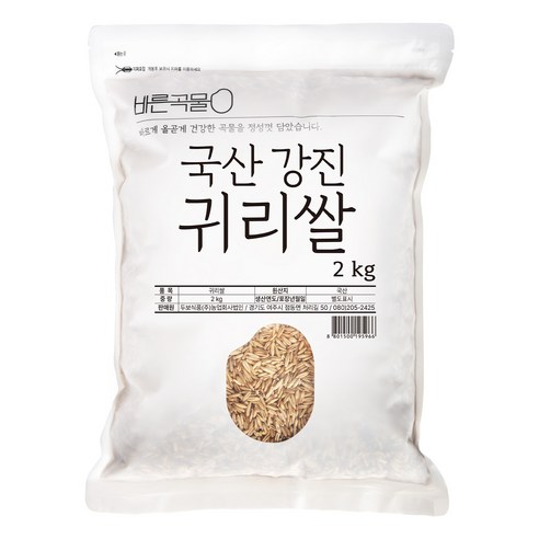 바른곡물 국산 강진 귀리쌀, 2kg, 1개