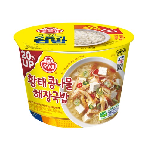 맛있는 오뚜기 컵밥 황태 콩나물해장국밥, 301.5g, 1개