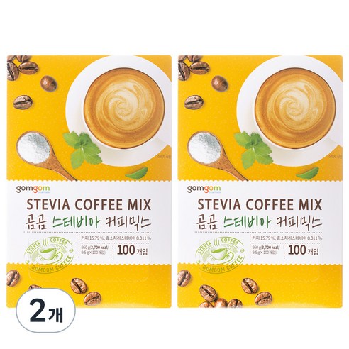 곰곰 스테비아 커피믹스, 9.5g, 100개입, 2개