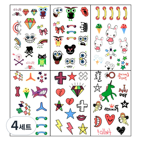 미니타투 세트, KT031, KT032, KT033, KT034, KT035, KT036, 4세트