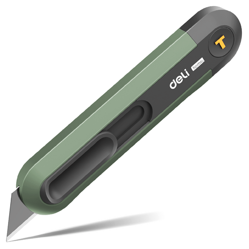 델리 홈시리즈 커터칼 그린 T형 EHT4008L, 1개