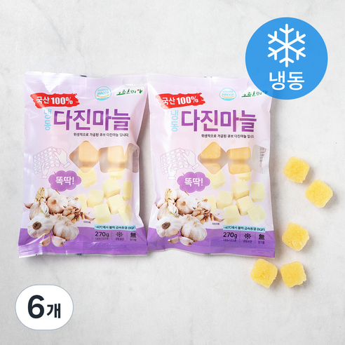 그린피아 국산 다진마늘 (냉동), 270g, 6개