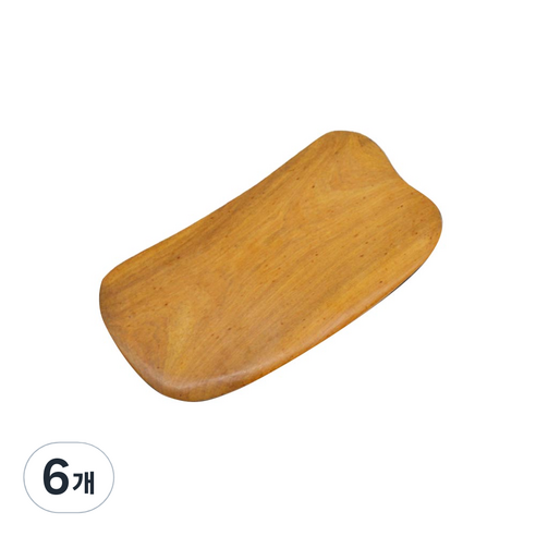 라이프포인트 괄사 지압 마사지기, 6개, 우드(사각)