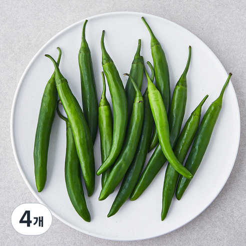국내산 롱그린 풋고추, 200g, 4개