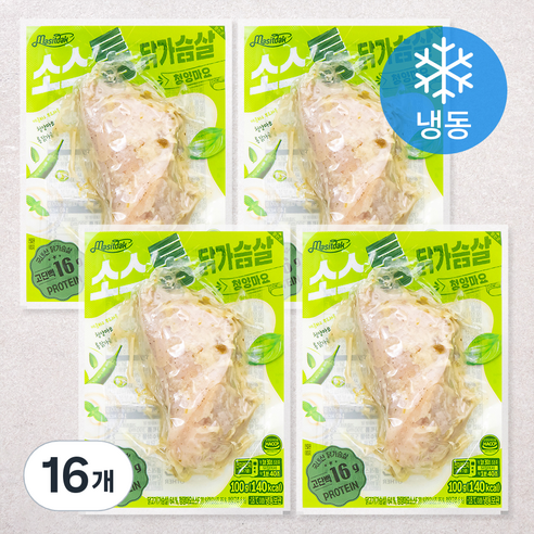 맛있닭 소스 통 닭가슴살 청양마요 (냉동), 100g, 16개