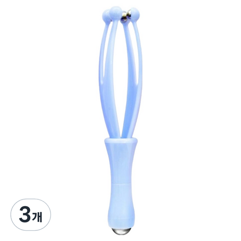 손 마사지 지압봉, 3개, 블루