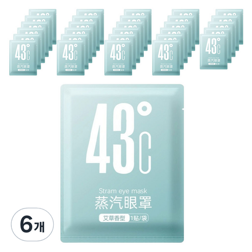 원티크 일회용 찜질 온열 안대 쑥, 30개입, 6개