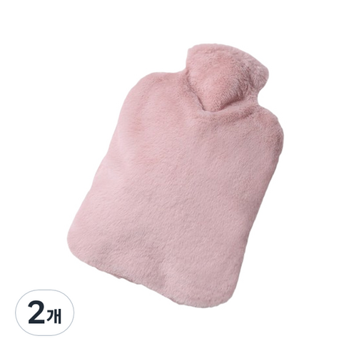 에이비엠코리아 보온 물주머니 핑크 1L, 2개