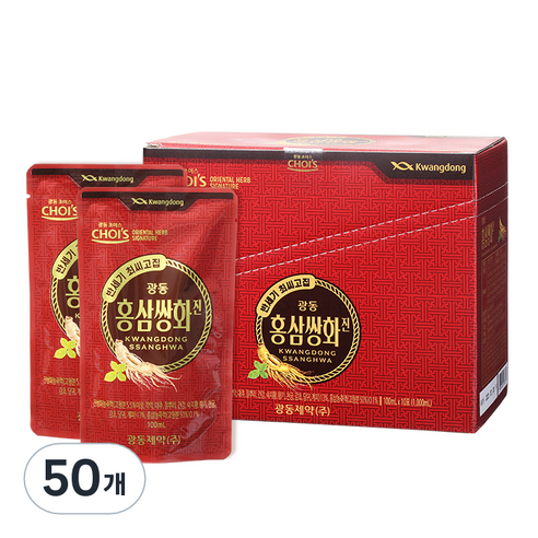 광동 홍삼쌍화진 실속형, 100ml, 50개