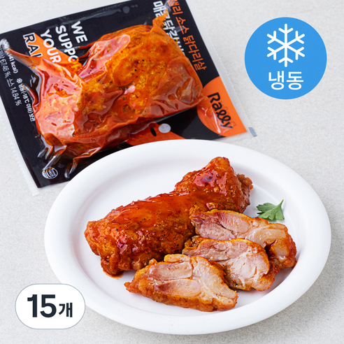 랠리 소스 닭다리살 매콤닭갈비맛 (냉동), 100g, 15개