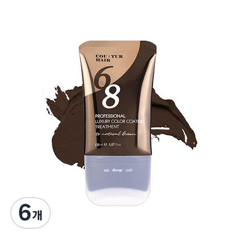 꾸띄르헤어 럭셔리 컬러 트리트먼트 내추럴브라운, 150ml, 6개