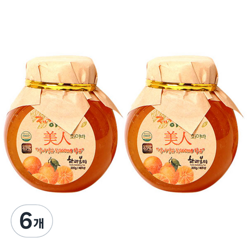 제주이야기 미인 화이바 꼬마 한라봉차, 200g, 1개입, 6개
