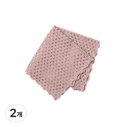 청소 설거지용 극세사 행주 핑크, 2개