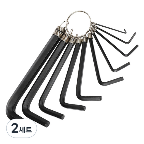 워크프로 링 육각렌치 10종 세트 WP222001, 2세트