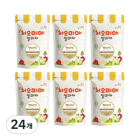 쌀과자마을 처으미야 스틱 과자, 현미, 24개, 40g