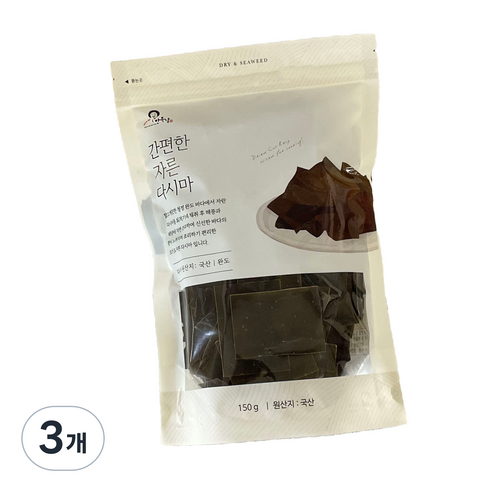 안옥남 간편한 자른 다시마, 150g, 3개