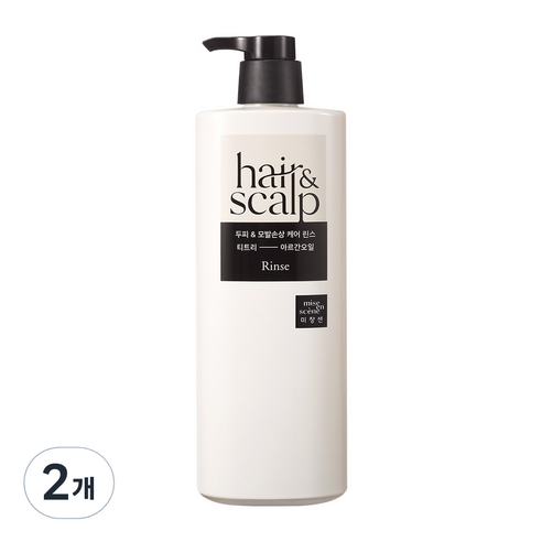미쟝센 헤어 앤 스칼프 두피 앤 모발손상 케어 린스, 2개, 750ml