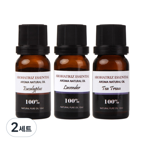 아로하트리즈 에센셜오일 유칼립 투스 + 라벤다 프렌치 + 티트리, 10ml, 2세트