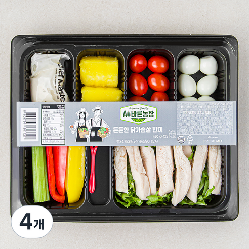올바른농장 든든한 닭가슴살 한끼, 460g, 4개