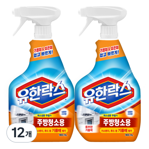 유한락스 주방청소용 세정제, 900ml, 12개