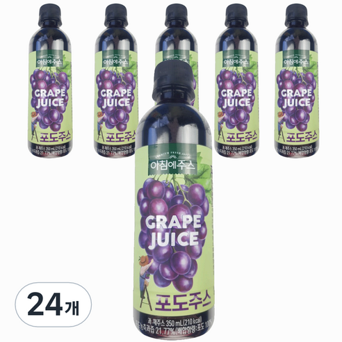 아침에주스 포도주스, 350ml, 24개